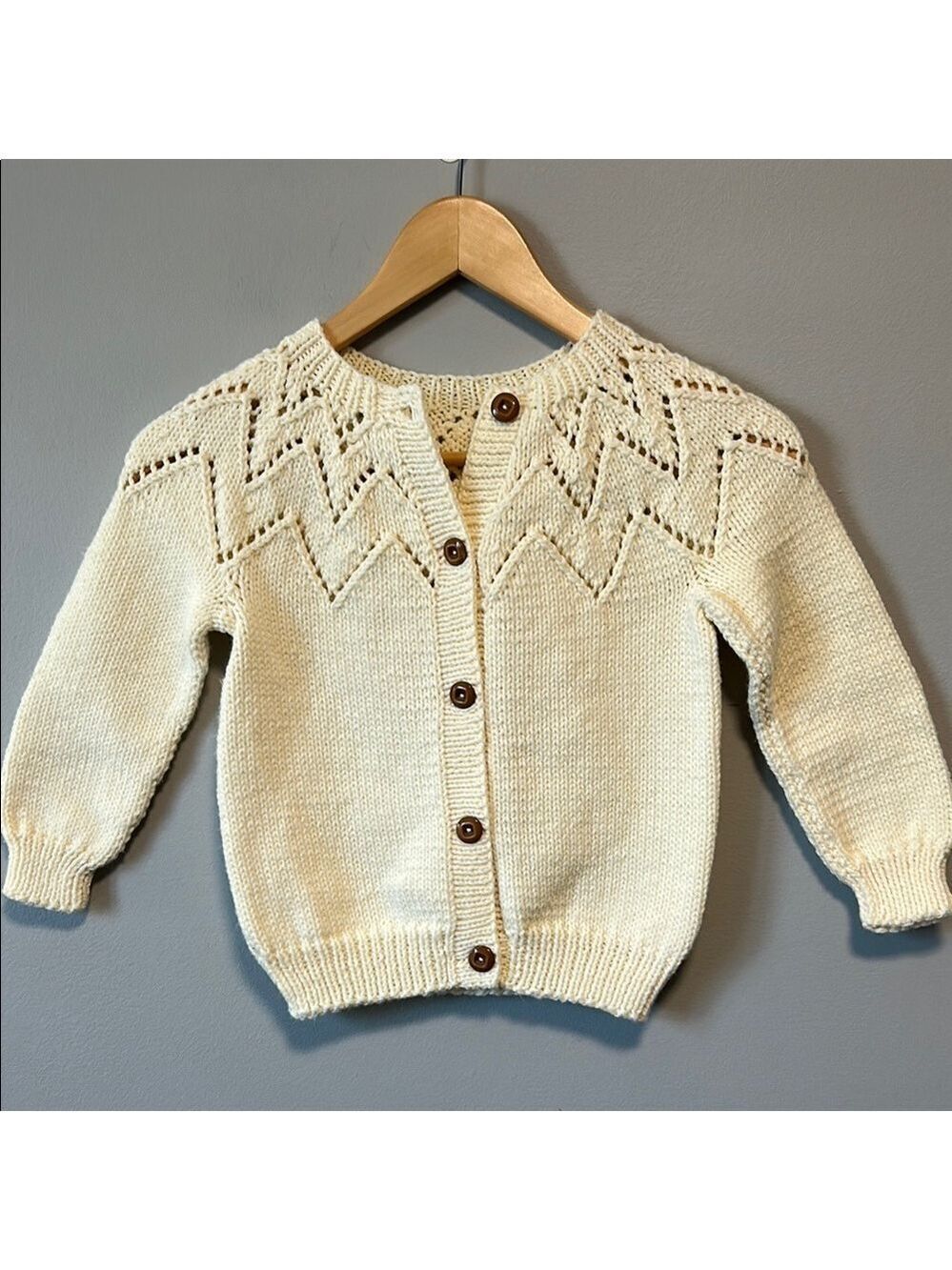 Handmade Children’s Fisherman Chunky Knit Coastal Cardigan Sweater